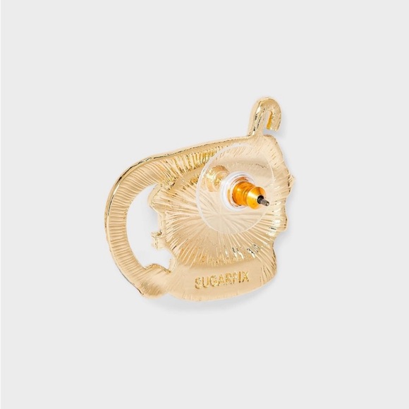 SUGARFIX by BaubleBar Cup Of Cheer Merry Mug Santa Mrs Claus Statement Earrings - Picture 2 of 10